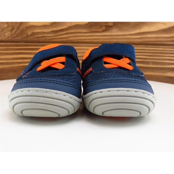 Stride Rite Sz 3 Toddler Boys Sneaker Blue Fabric Jackson Medium - Picture 2 of 11